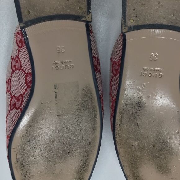 Gucci Princetown Horsebit Mule – Red Hearts Canvas EU 36 - Picture 15 of 17